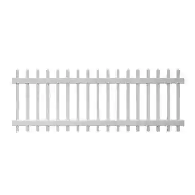 Veranda Chelsea Spaced Picket Fence Panel 3 Ft. X 8 Ft. UV Protected Vinyl White • $117.12