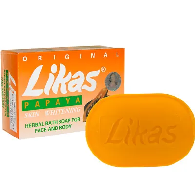 [LIKAS] Papaya Skin Whitening Herbal Face And Body Bar Soap 135g NEW • £7.45