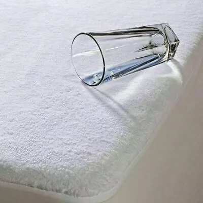 New Waterproof Terry Towel Mattress Protector Fitted Sheet Bed Cover All Sizes • £8.30