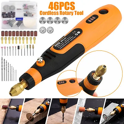 Mini Grinder Rotary Tool Polishing Drill Kit Variable Speed W/46pcs Accessories • $22.48