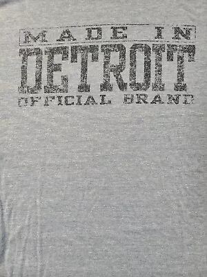 Made In Detroit Light Blue Heatherd T Shirt  19 X 25 Used Large SLIM FIT  • $29.95