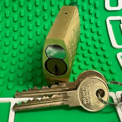 ABUS 83/45 Padlock W/ US MILITARY Medeco Biaxial Cylinder (Modified) W/ 2 Keys • $115.80