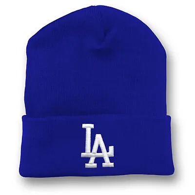 Los Angeles Dodgers Long Beanie Skull Cap Hat Embroidered LA LAD Cuff Cuffed • $22.46