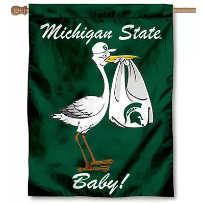 Michigan State University New Baby Born Decorative House Flag • $22.95