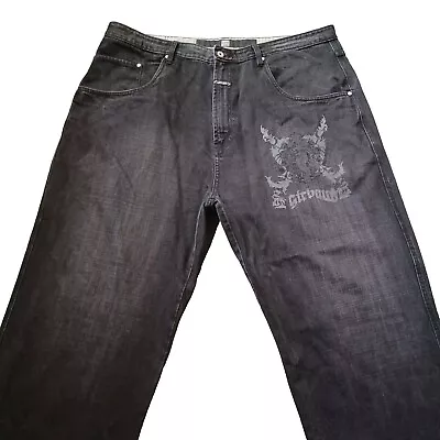 Vtg Marithe Francois Girbaud Jeans Mens 42x32 Black Baggy Distressed Leg Logo • $61.65