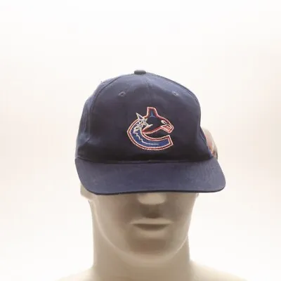 Men's Navy Vancouver Canucks NHL Snapback Cap/Hat NWT Apparel One Made In Canada • $14.99