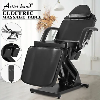 Black Electric Lift Recliner Massage Table Facial Bed Tattoo Beauty Salon Spa • $459.90