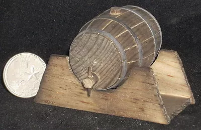 Dollhouse Miniature Western Wooden Beer Barrel / Keg 1:12 Scale Weathered WO1942 • $14