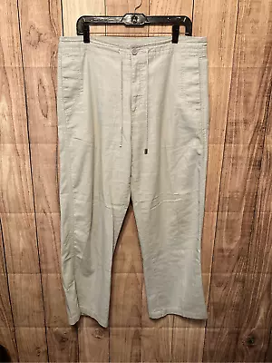 Marc Anthony 34x30 Linen Drawstring Pants Men’s Beige • $20.89