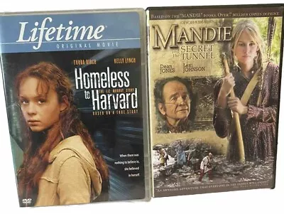 💥Lot Of (2) DVDs - Homeless To Harvard & Mandie & The Secret Tunnel💥 • $11.92