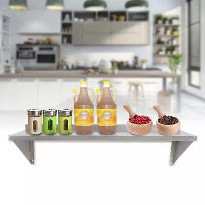 12 X36  Kitchen Wall Shelf Spice Holder Ingredients Storage Rack Stainless Steel • $32.30