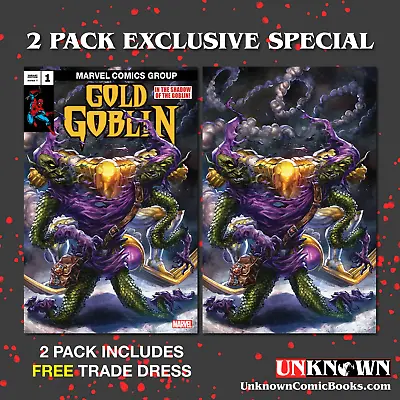 2 Pack **free Trade Dress** Gold Goblin #1 Unknown Comics Alan Quah Exclusive Va • $33