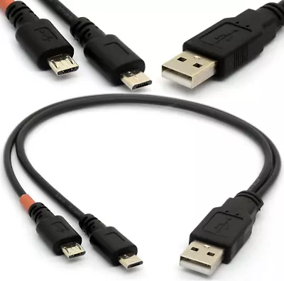 Micro USB Cable Y Splitter USB 2.0 A To Dual Micro B Power Enhancer Hub Adapter  • $14.99