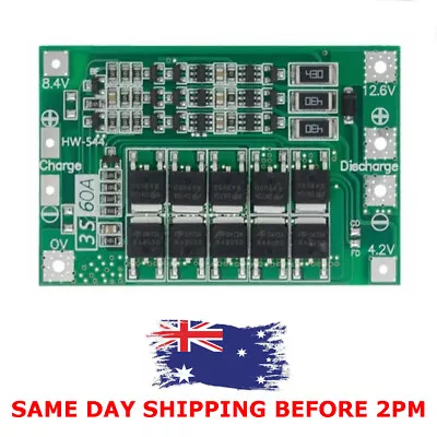 3S 12.6V 60A BMS PCB Protection Board For 18650 Li-ion Lithium Battery Cell • $6.95