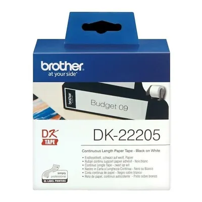 Genuine Brother DK-22205 Thermal Paper Roll 62mm X 30.48m For QL600 QL500 QL700 • £41.99