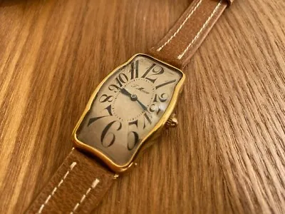 Vintage Large Gold Tank Watch  Moser  Exploding Number  1930s Unique Rare! • $6000