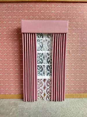 Foxglove (Mauve) Dollhouse Curtains 1:12 Scale • $12.49