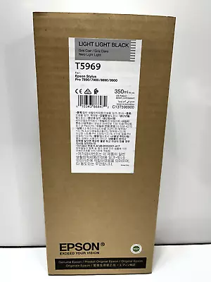 Exp May 2020 - Genuine Epson T5969 Light Light Black Stylus 7890/7900/9890/9900 • $54.98