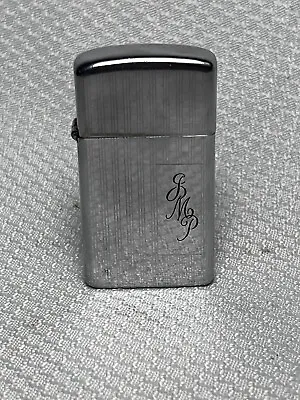 VTG 1966 Zippo Vietnam Era  Slim Lighter Stripes Initial Plate  LMP Made In USA • $29.95