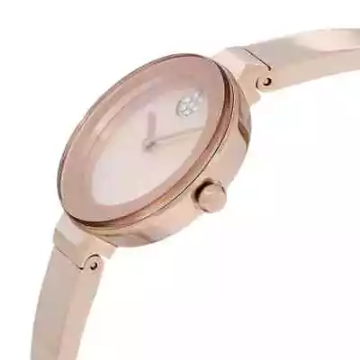 Movado Bold 28mm Rose Gold Tone Steel MOP Dial Quartz Women's Watch 3600628 • $390