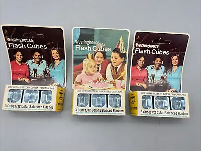 3 Packs Vintage Westinghouse Camera Color Balanced Flash Cubes Total 9 Cubes + • $24.99