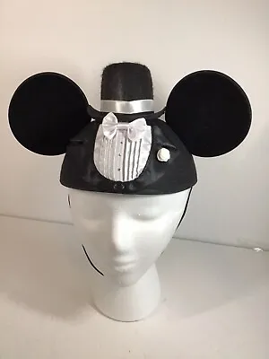 Disney Parks Mickey Ears Wedding Groom Tuxedo Black And White • $25.70