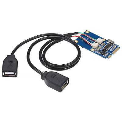 Mini PCI-E To USB Adapter MPCIe To 5 Pin 2 Ports Dual USB2.0 Converter Card V • $8.74