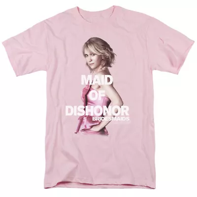 Bridesmaids Maid Of Dishonor T Shirt Mens Licensed Wedding Movie Tee Light Pink • $17.49