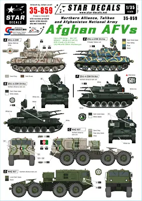 Star Decals 1/35 Northern Alliance/Taliban/Afghanistan National Army Afghan AFVs • $7.40