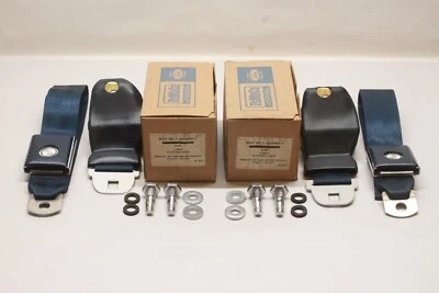 $28 • Buy NOS 1966 Ford Mustang DELUXE FRONT SEAT BELTS Factory Parts C6ZZ-65611A72 BLUE