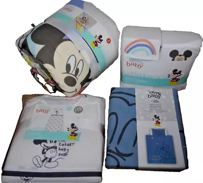 DISNEY Mickey & Minnie Mouse Toddler Cot Bed Duvet SetQuilt Sheets & Sleep Bag • £59.99