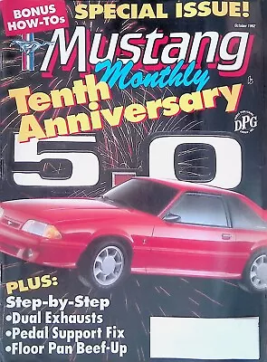 Mustang Monthly Magazine Ford October 1992 Tenth Anniversary 5.0 • $7.99