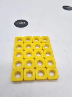 20 Meccano Pieces Parts Of Junior Construction Set Spares Yellow Nuts Plastic  • £15