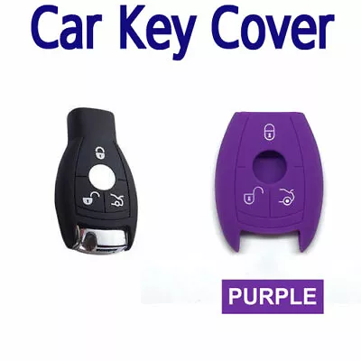 CAR KEY COVER CASE Fits Mercedes Benz W203 W210 W211 AMG W204 C200 C250 -PURPLE • $15