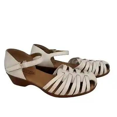 Tejidas Women's White Leather Tillis Sandals Size 11 • $20