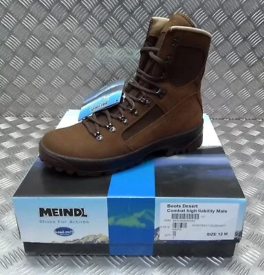 Meindl Desert Boots Combat High Liability Full Army Spec Footwear UK 12M - NEW • £89.99