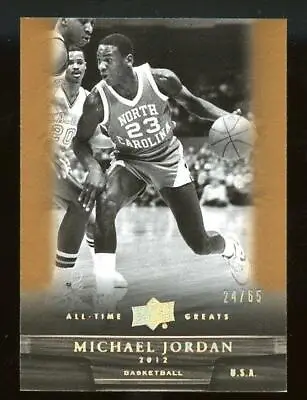 2012 UD All-Time Greats #4 Michael Jordan Bronze #24/65 • $99.99
