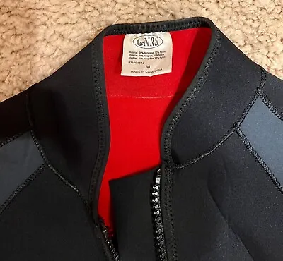 $59.99 • Buy NRS Wetsuit Jacket, Mens Med, 2 Mm, Red Interior, Used Very Little