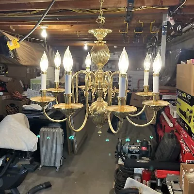 Murray Feiss Brass Chandelier Antique Guild - (8) Candelabra . • $319