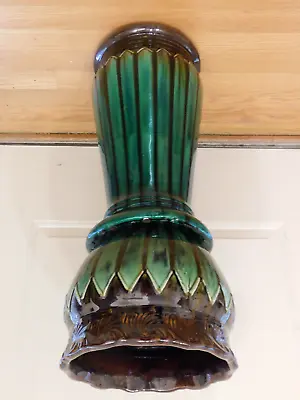 Weller Blended Majolica Art Deco Pottery Green Brown Jardiniere Pedestal Planter • $688.99