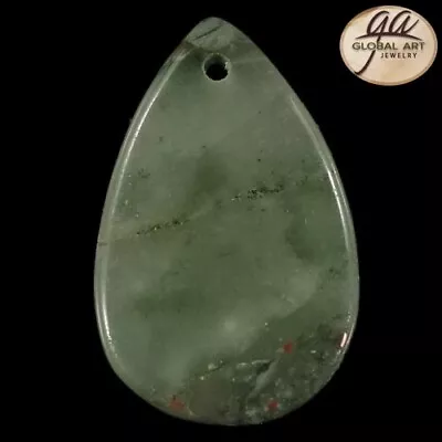 BI08939# Natural Beautiful Africa Blood Stone  Pendant Bead Gemstone 1 Pcs • $4.99