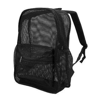 Mesh Backpack Heavy Duty Lightweight Large Capacity Washable See Through Backpac • $13