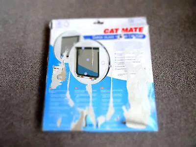 £8.99 • Buy Cat Mate Large Glass Fitting Cat Flap 4 Way Locking