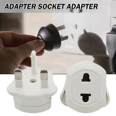 2-Pin To 3-Pin Travel UK Plug Converter Adapter Shaver Toothbrush Charger • $4.59