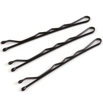£4.59 • Buy 100x STRONG BLACK WAVED HAIR CLIPS Salon Hairpin Bobby Pin Granny Kirby Clamps