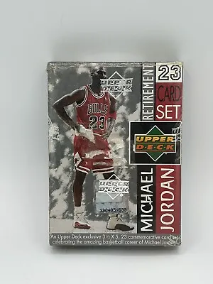 NEW SEALED 1999 Upper Deck Michael Jordan 23 Jumbo Card NBA Retirement Set • $65.88
