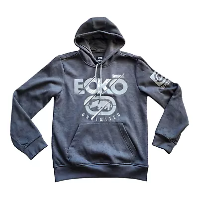 Ecko Unlimited Hoodie Mens S Gray UNLTD Raw & Uncut Logo Sweatshirt Marc Ecko • $21.99