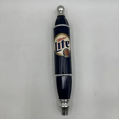 Vintage Miller Lite Beer Tap Draft Handle Heavy Duty Old School Blue Chrome 12” • $28.22