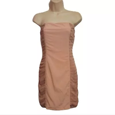 C. Luce | Dusty Pink Side Pleated Strapless Bodycon Cocktail Dress Medium • $18