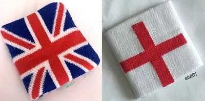 1x England Union Jack Sports Sweatband Wristbands Gym Cycling Sweat Bands New • £2.99